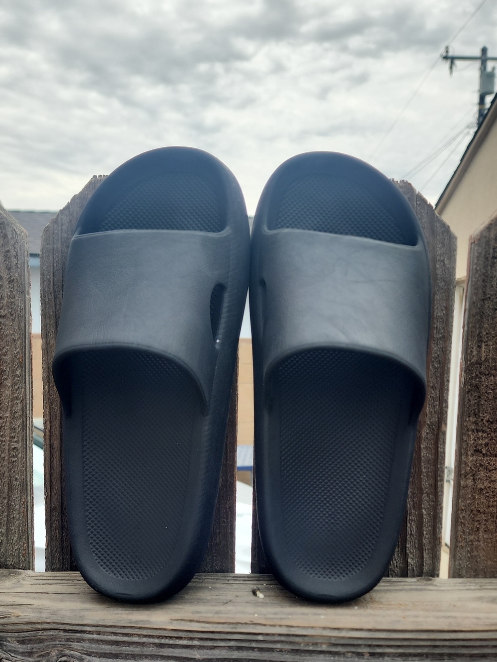 Black Slide Sandals - Minimal Slip-On Style